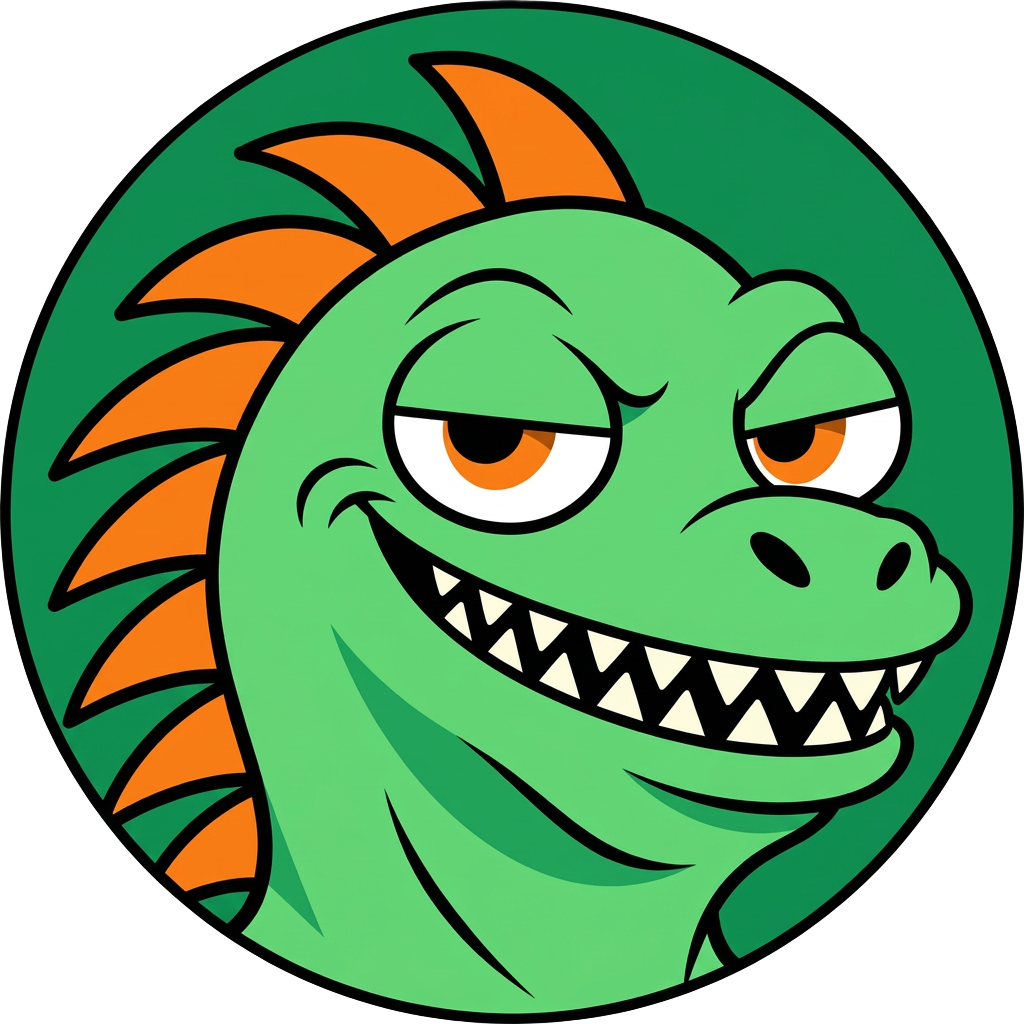 IGGY the iguana grinning